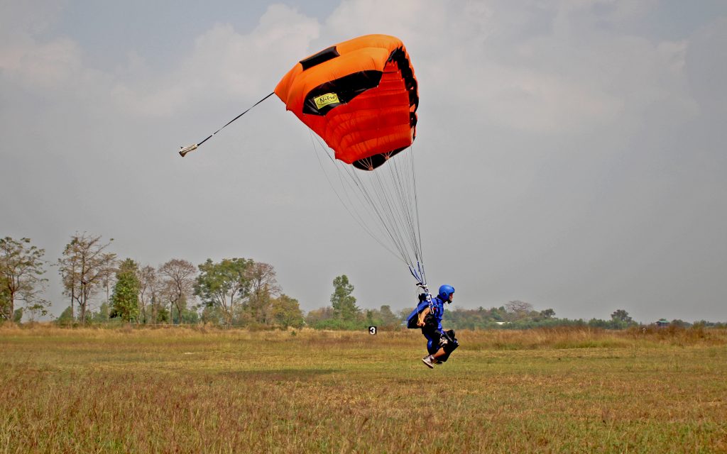 Parachute landing @ Sakon Nakhon, Thailand